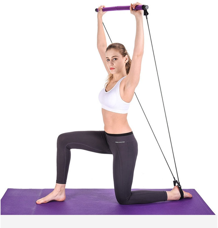 Yoga Cross fit Exerciser Pull Rope Portable Gym Workout Pilates Bar Trainer? Elastic Bands