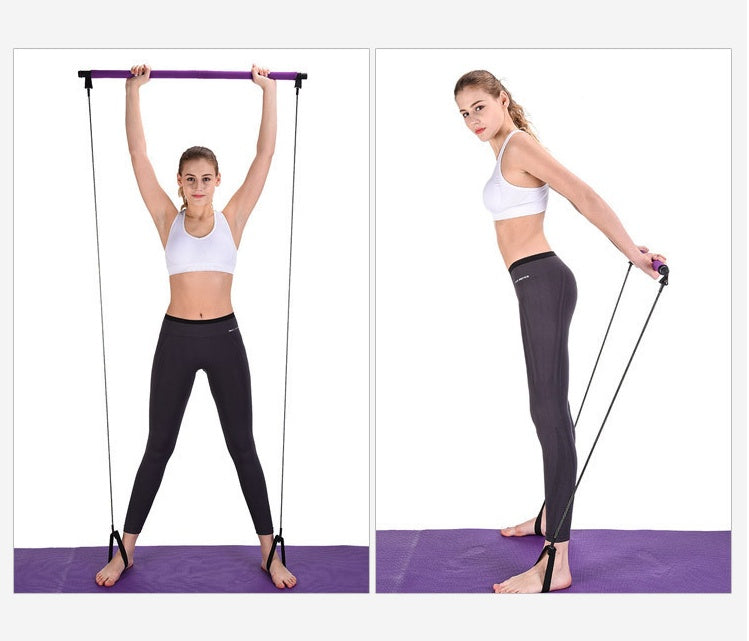Yoga Cross fit Exerciser Pull Rope Portable Gym Workout Pilates Bar Trainer? Elastic Bands